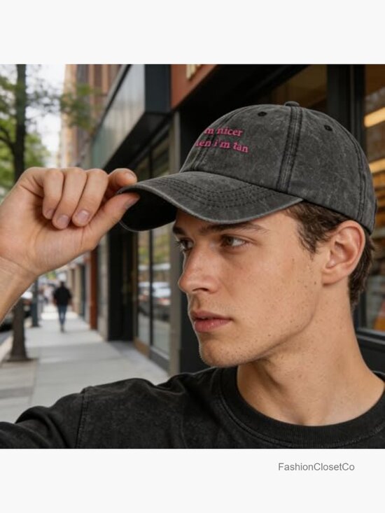 Embroidered Vintage Washed Cotton Dad Hat Baseball Cap Adjustable Snapback main image 6